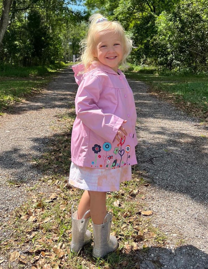 Arshiner Girl Baby Kid Waterproof Hooded Coat Jacket Outwear Raincoat Hoodies, Pink, 100 (2-3Y) - Image 5